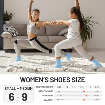 Comfortable Non-Slip Pilates Socks with Grips for Women