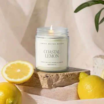 Coastal Lemon Soy Candle - Refreshing Home Decor Aroma