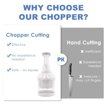 Vegetable Chopper, Food Chopper Manual Hand, Onion Chopper, Salad Chopper, Garlic Chopper, Veggie Chopper Dishwasher Safe, Nut Chopper, Vegetable Cutter, White