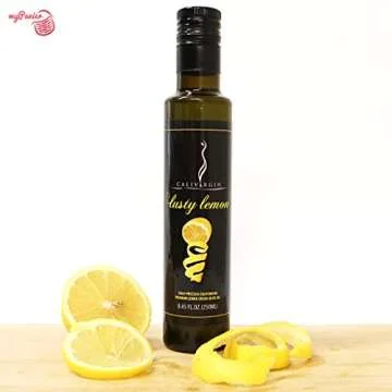 Calivirgin Lemon Olive Oil - Lemon Infused Extra Virgin Olive Oil - Cold Pressed Olive Oil - Lemon Flavored Olive Oil - No Preservatives - Gourmet Olive Oil from Organically Grown Olives - 250ml