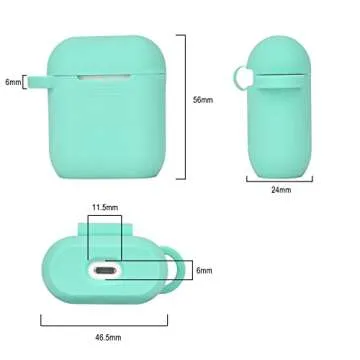 Stylish Mint Green Silicone Case for AirPods 2 & 1
