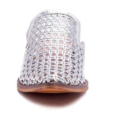 Stylish GC Shoes Women's Sparda Leatherette Caged Flat Mule