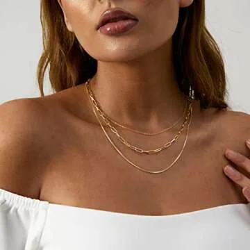 Tasiso Gold Layered Necklace Set for Everyday Elegance