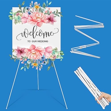 Falling in Art Display Easel Stand - 63" Adjustable, Portable Tripod for Signs & Posters