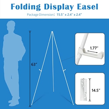 Falling in Art Adjustable 63" Display Easel for Events