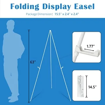 Falling in Art Adjustable 63" Display Easel for Events