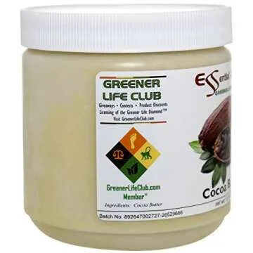 Cocoa Butter - Raw - Unrefined - 100% Pure - Natural Cocoa Scent - 1 lb - Used in Creams, Lotion Bars and Sticks, Lip Balms, Body Butters and Many Other Skin Care Products