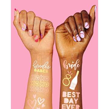xo, Fetti Bride's Babe Tattoos - 34 Glitter Styles for Parties