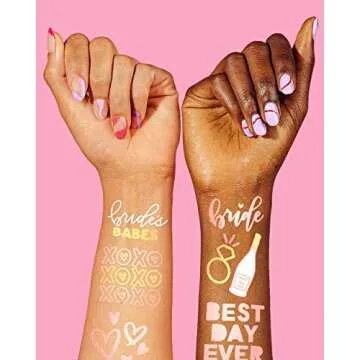 xo, Fetti Bride's Babe Tattoos - 34 Glitter Styles for Parties