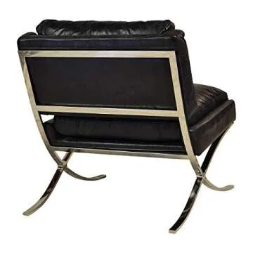 Design Tree Home Capetown Occasional Chair, Black Leather