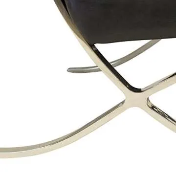 Design Tree Home Capetown Occasional Chair, Black Leather