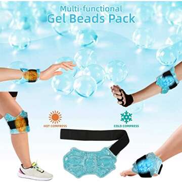 Ankle/Sport Foot Ice Therapy Wrap,Hot Cold Ice Gel Pack with Adjustable Brace for Sprained Ankles, P...