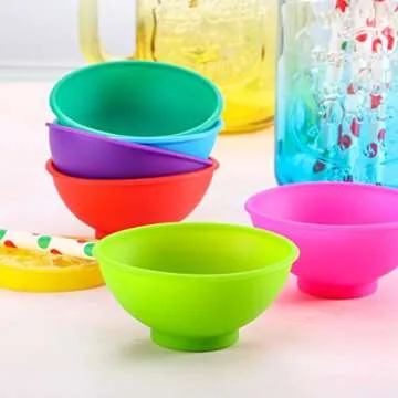 Boao Mini Silicone Snack Bowls Set 14 Pieces Multicolor