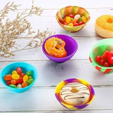 Boao Mini Silicone Snack Bowls Set 14 Pieces Multicolor