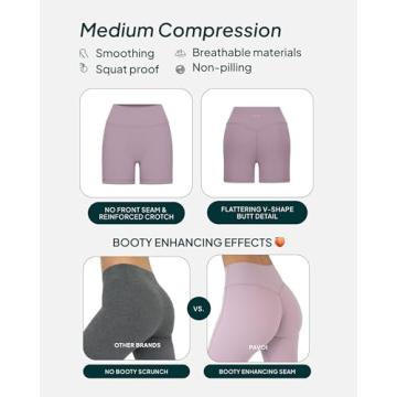 PAVOI ACTIVE High Waisted Butt Shaping Biker Shorts for Women