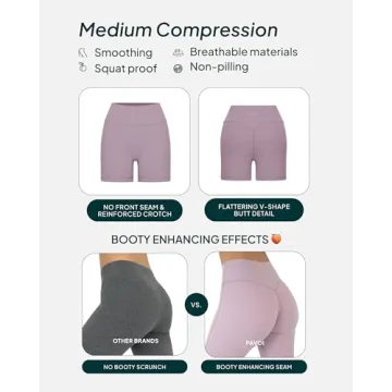 PAVOI ACTIVE High Waisted Butt Shaping Biker Shorts for Women