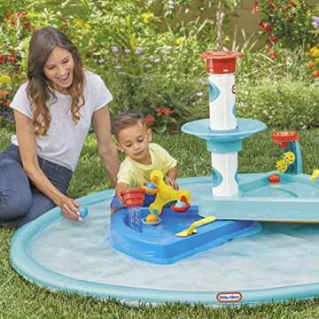 Little Tikes® 3-in-1 Splash 'n Grow Outdoor Water Play Table with Accessories and Splash Pad for Kids, Children, Boys & Girls 3+ Years