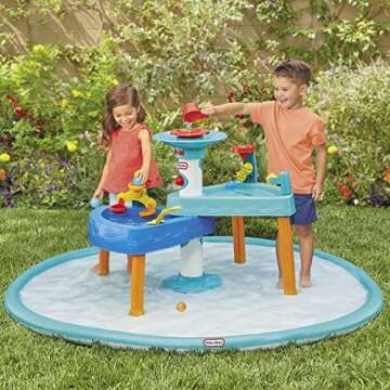 Little Tikes® 3-in-1 Splash 'n Grow Outdoor Water Play Table with Accessories and Splash Pad for Kids, Children, Boys & Girls 3+ Years