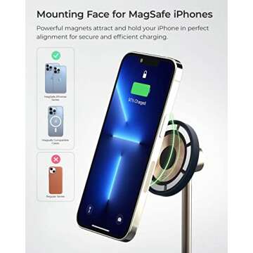 iOttie Velox Magnetic Wireless Duo Stand. 7.5W Mounting Stand + 5W Charging Pad. MagSafe Compatible for iPhone 12, iPhone 13, iPhone 14, & iPhone 15 Series & Qi AirPods Charger (Adapter not Included)
