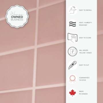 SMART TILES Peel and Stick Backsplash - 5 Sheets of 11.43" x 9" - 3D Adhesive Peel and Stick Tile Backsplash for Kitchen, Bathroom, Wall Tile