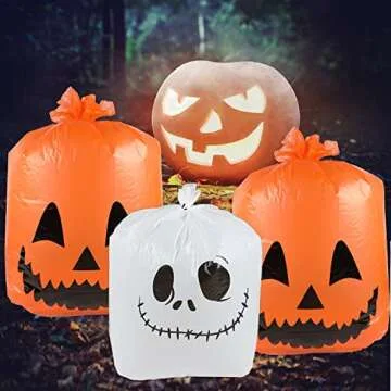 Durable Halloween Leaf Bags for Fall Cleanup and Decor