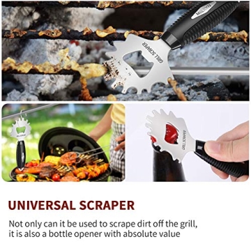 MIERXN BBQ Grill Scraper - Safe & Effective Grill Cleaner
