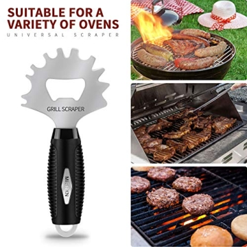 MIERXN BBQ Grill Scraper - Safe & Effective Grill Cleaner