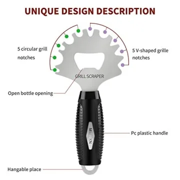 MIERXN BBQ Grill Scraper - Safe & Effective Grill Cleaner