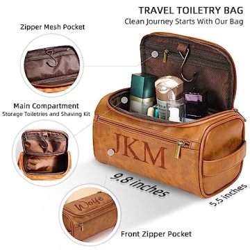 Custom Personalized Men's Toiletry Bag Gift