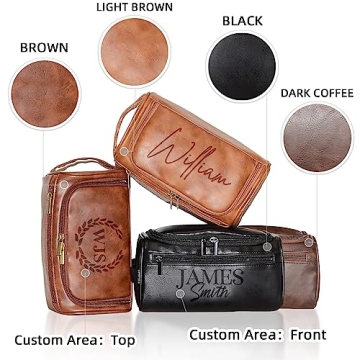 Custom Personalized Men's Toiletry Bag Gift