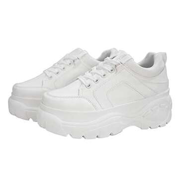 LUCKY STEP Women Chunky Platform Dad Colorblock Sneakers