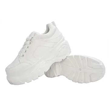 Stylish LUCKY STEP Chunky Platform Women Sneakers - Comfort & Fashion