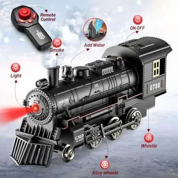 Hot Bee Train Set Remote Control Train Toys with Luxury Track & Glowing Passenger Carriages