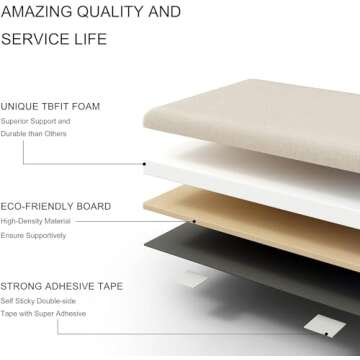 Tbfit Soundproof Upholstered Headboard for Dorm Beds