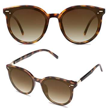 SOJOS Sunglasses Womens Trendy 2024 Classic Round Retro Vintage Shades Large Frame Sunnies SJ2067