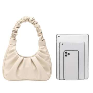 CYHTWSDJ Stylish Women’s Hobo Handbag Mini Clutch Beige