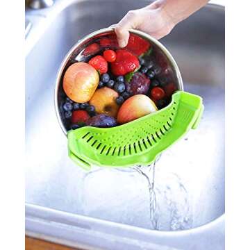 WeTest Versatile Silicone Pot Strainer for Safe Cooking