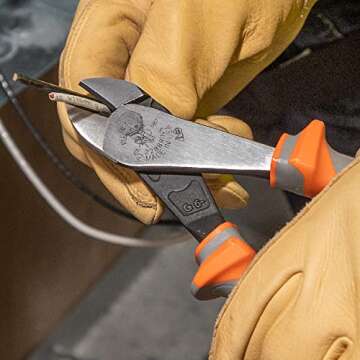 Klein Tools 9416R 1000V Insulated Plier and Wire Stripper Tool Kit, Made in USA, Side-Cutter, Diagonal-Cutter and Wire Stripper, 3-Piece