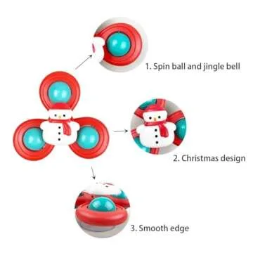 Jofan Christmas Suction Cup Spinner Toys for Toddlers