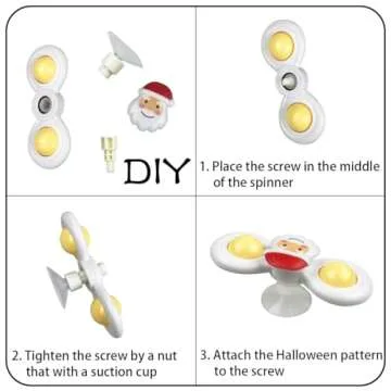 Jofan Christmas Suction Cup Spinner Toys for Toddlers