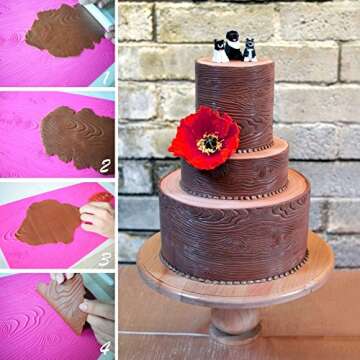 AK ART Fondant Impression Mat - Craft Intricate Cake Designs