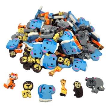 Mini Zoo Animal Erasers - Fun for All Ages - 144 Pack