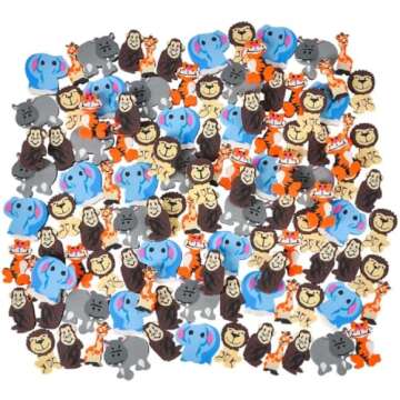 Mini Zoo Animal Erasers - Fun for All Ages - 144 Pack