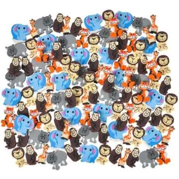 Mini Zoo Animal Erasers - Fun for All Ages - 144 Pack