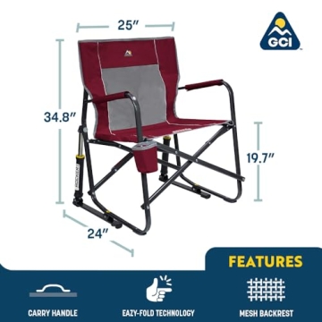 GCI Outdoor Freestyle Rocker Outdoor Chair with Beverage Holder
