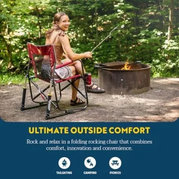 GCI Outdoor Freestyle Rocker Outdoor Chair with Beverage Holder