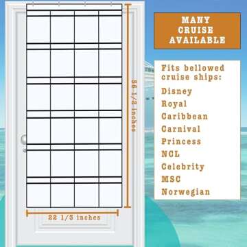 CUIDEWEIER Cruise Essentials Over the Door Shoe Organizer Holder Magnetic Hooks for Cabin,Disney/Royal Caribbean/Carnival/Princess/NCL/Celebrity/MSC/Norwegian Items Must Have,Hanging Decoration Magnet