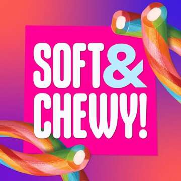 SweeTARTS Ropes, Candy, Twisted Rainbow Punch, Soft and Chewy, 3.5 oz, 12 count