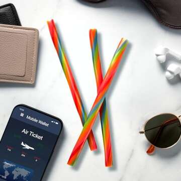 SweeTARTS Ropes, Candy, Twisted Rainbow Punch, Soft and Chewy, 3.5 oz, 12 count