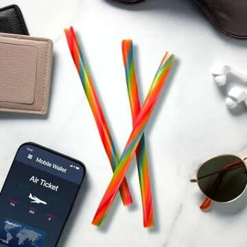 SweeTARTS Ropes, Candy, Twisted Rainbow Punch, Soft and Chewy, 3.5 oz, 12 count